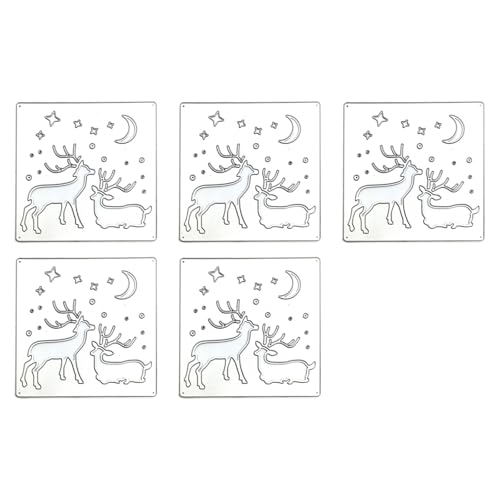 Yjcnelcr Stanzformen für Fotoalbum, Weihnachtsmotiv, 5 Stück von Yjcnelcr