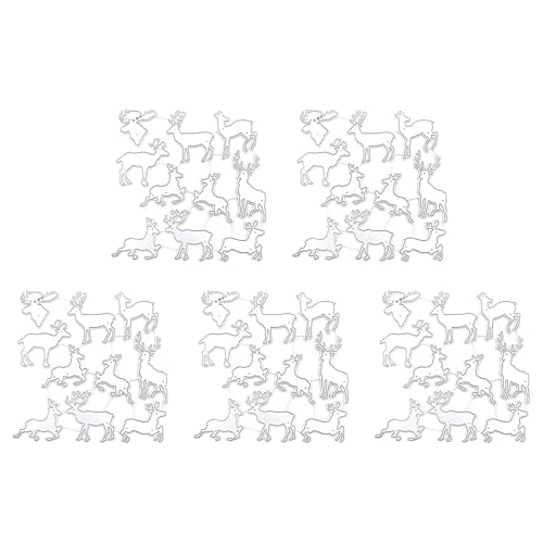 Yjcnelcr Stanzformen mit Weihnachtsmotiv für Kartenherstellung, Fotoalbum, Tagebuch, Dekoration, Scrapbooking, Prägeschablone, 5 Stück Yjcnelcr Stanzformen mit Weihnachtsmotiv für Kartenherstellung, Fotoalbum, Tagebuch, Dekoration, Scrapbooking, Prägeschablone, 5 Stück von Yjcnelcr