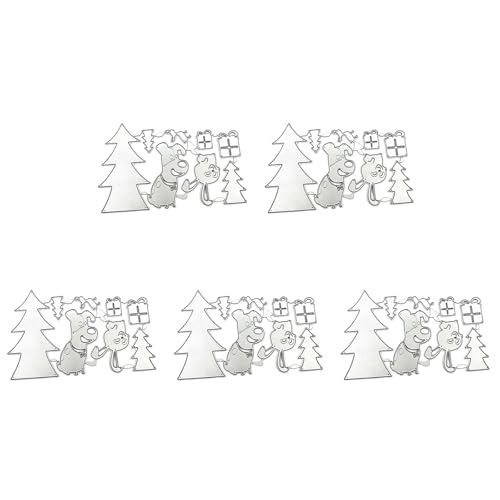 Yjcnelcr Stanzformen mit Weihnachtsmotiv für Kartenherstellung, Fotoalbum, Tagebuch, Dekoration, Scrapbooking, Prägeschablone, 5 Stück Yjcnelcr Stanzformen mit Weihnachtsmotiv für Kartenherstellung, Fotoalbum, Tagebuch, Dekoration, Scrapbooking, Prägeschablone, 5 Stück von Yjcnelcr