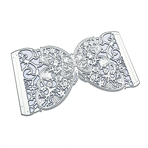 Yjcnelcr Stanzschablone für Metall-Stanzformen, Schmetterling, Blume, Schleife, Rahmen, Prägeschablone von Yjcnelcr