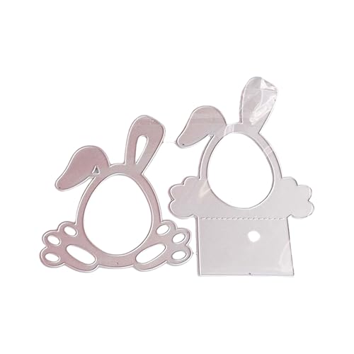 Yjcnelcr Stanzschablonen für Kaninchen, Eier, Metall, Karbonstahl, Stanzformen für Kartenherstellung, Scrapbooking von Yjcnelcr