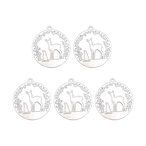 Yjcnelcr Weihnachts-Stanzformen, Karbonstahl, Prägeschablonen für Scrapbooking, Kartenherstellung, 5 Stück von Yjcnelcr