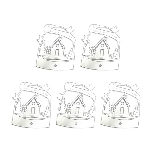 Yjcnelcr Weihnachts-Stanzformen, Karbonstahl, Prägeschablonen für Scrapbooking, Kartenherstellung, 5 Stück von Yjcnelcr