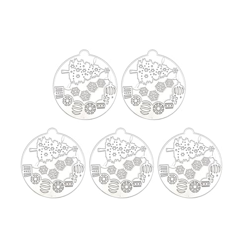 Yjcnelcr Weihnachts-Stanzformen, Karbonstahl, Prägeschablonen für Scrapbooking, Kartenherstellung, 5 Stück von Yjcnelcr