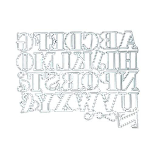Yjcnelcr for Creative Letters A-Z Metall-Stanzformen, Schablone, Scrapbooking, Prägewerkzeug, Papieralbum von Yjcnelcr