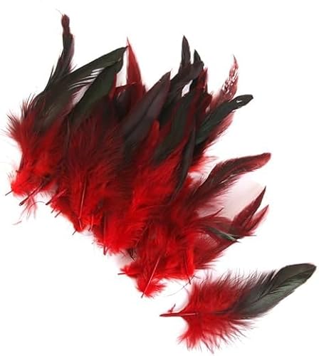 50 Federn, Naturfedern, Karneval, Halloween, Kostüm, rot, Basteln, Malen und Basteln, Kunst und Handwerk von Yjemle