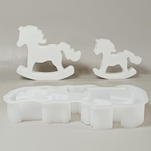 2 Stück Silikonformen Gießformen Horse, Epoxidharz Gussformen Für Reiterfiguren, Gießformen Horse Für Bastelarbeiten, Gips, Kunsthandwerk von Yjkedfh