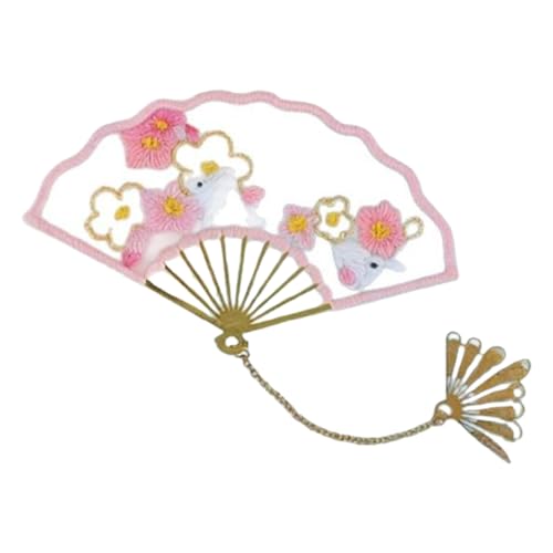 Yjkedfh Besticktes Lesezeichen in Form eines Chinesischen Fächers - Retro Design Lesezeichen - Handgefertigter Seitenmarker mit Stick-Set und Anleitung Yjkedfh Besticktes Lesezeichen in Form eines Chinesischen Fächers - Retro Design Lesezeichen - Handgefertigter Seitenmarker mit Stick-Set und Anleitung von Yjkedfh