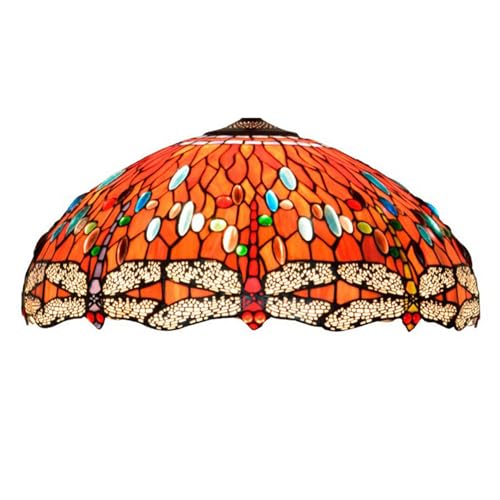 Yjmgrowing 50 cm breiter Ersatz-Lampenschirm in Libellenform, Lampenschirm aus Buntglas im Tiffany-Stil nur mit Kappe für Tischlampen, Pendellampen, Stehlampen,B Yjmgrowing 50 cm breiter Ersatz-Lampenschirm in Libellenform, Lampenschirm aus Buntglas im Tiffany-Stil nur mit Kappe für Tischlampen, Pendellampen, Stehlampen,B von Yjmgrowing