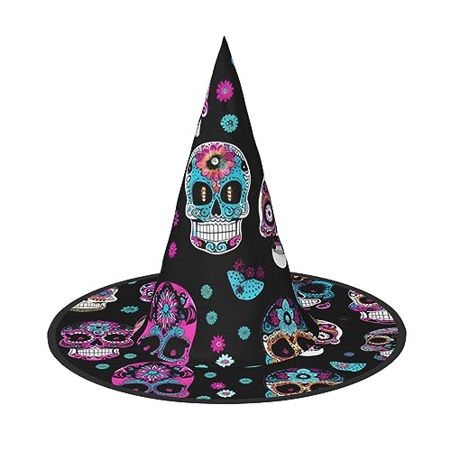 Yjwuk Bunter Totenkopf-Druck, Halloween-Hut, Halloween-Dekoration, Karnevals-Zubehör, Dekoration für Gartenparty im Freien Yjwuk Bunter Totenkopf-Druck, Halloween-Hut, Halloween-Dekoration, Karnevals-Zubehör, Dekoration für Gartenparty im Freien von Yjwuk