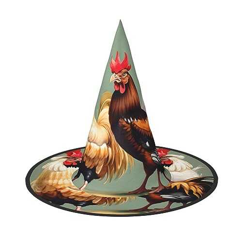 Yjwuk Hahn- und Huhn-Druck, Halloween-Hut, Halloween-Dekoration, Karnevalszubehör, Dekoration für Gartenparty im Freien Yjwuk Hahn- und Huhn-Druck, Halloween-Hut, Halloween-Dekoration, Karnevalszubehör, Dekoration für Gartenparty im Freien von Yjwuk
