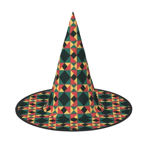 Yjwuk Halloween-Hut mit geometrischem Druck, Halloween-Dekoration, Karnevalszubehör, Dekoration für Gartenpartys im Freien Yjwuk Halloween-Hut mit geometrischem Druck, Halloween-Dekoration, Karnevalszubehör, Dekoration für Gartenpartys im Freien von Yjwuk