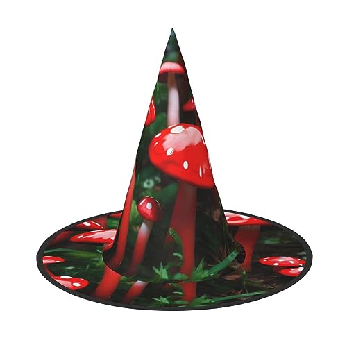Yjwuk Roter Pilz-Druck, Halloween-Dekoration, Karnevals-Zubehör, Dekoration für Gartenparty im Freien von Yjwuk