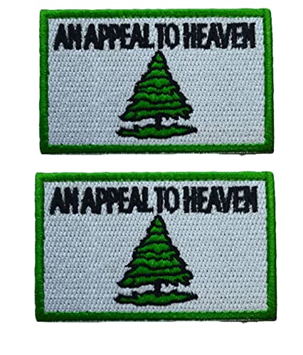 Appeal to Heaven Aufnäher mit Klettverschluss, taktische Moral-Applikation, Militär-Stickerei, 2 Stück von Ykonuyis