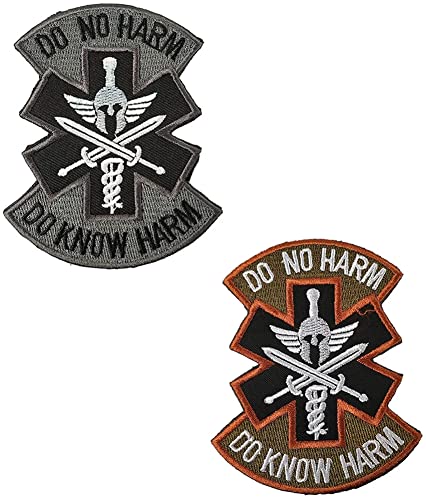 Do No Harm Do Know Harm Patch Hook and Loop Tactical Moral Applique Fastener Militär Bestickter Patch 2 Stück Do No Harm Do Know Harm Patch Hook and Loop Tactical Moral Applique Fastener Militär Bestickter Patch 2 Stück von Ykonuyis