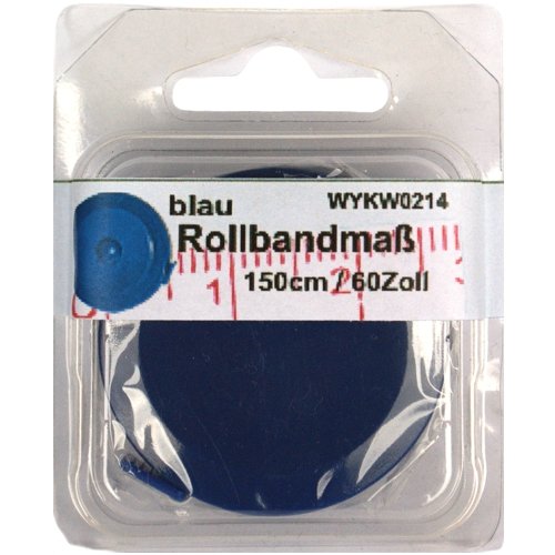 1 Rollbandmaß Schneidermaßband blau 150 cm / 60 Zoll, im SB Blister, 0214 1 Rollbandmaß Schneidermaßband blau 150 cm / 60 Zoll, im SB Blister, 0214 von Yline