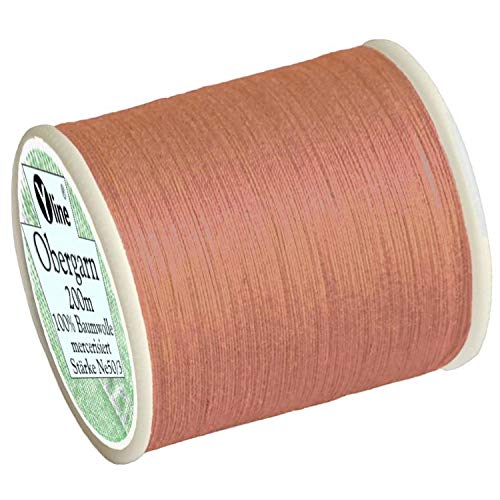 1 Stück Spule a. 200m Obergarn, Baumwoll - Nähfaden, alt - rosa, Ne 50/3, für die Nähmaschine Nähgarn Garn, 2964 von Yline