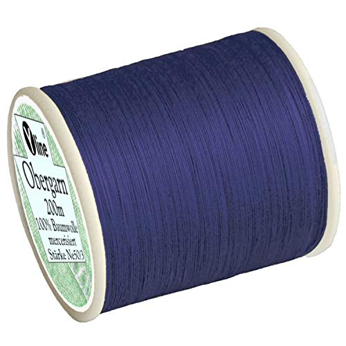 1 Stück Spule a. 200m Obergarn, Baumwoll - Nähfaden, blau (mittelblau), Ne 50/3, für die Nähmaschine Nähgarn Garn, 2971 von Yline
