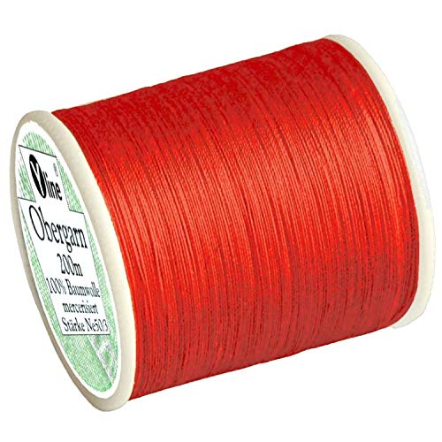 1 Stück Spule a. 200m Obergarn, Baumwoll - Nähfaden, rot, Ne 50/3, für die Nähmaschine Nähgarn Garn, 2965 von Yline