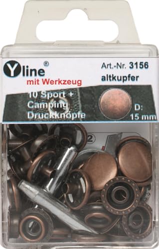 10 Druckknöpfe "Sport & Camping" altkupfer 15 mm Metall rostfrei mit Werkz.& Anleit. im SB Blister, 3156 10 Druckknöpfe "Sport & Camping" altkupfer 15 mm Metall rostfrei mit Werkz.& Anleit. im SB Blister, 3156 von Yline