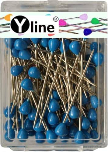100 Stück Tapezierstecker mit Kunststoffkopf blau ca. 60 mm, Schmuck- Nadeln Stecknadeln groß, 0717-BL 100 Stück Tapezierstecker mit Kunststoffkopf blau ca. 60 mm, Schmuck- Nadeln Stecknadeln groß, 0717-BL von Yline