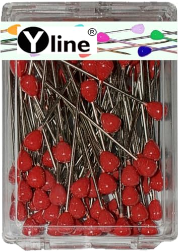 100 Stück Tapezierstecker mit Kunststoffkopf rot ca. 60 mm, Schmuck- Nadeln Stecknadeln groß, 0717-RO 100 Stück Tapezierstecker mit Kunststoffkopf rot ca. 60 mm, Schmuck- Nadeln Stecknadeln groß, 0717-RO von Yline