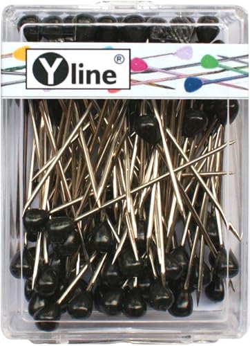 100 Stück Tapezierstecker mit Kunststoffkopf schwarz ca. 60 mm, Schmuck- Nadeln Stecknadeln groß, 0717-SW 100 Stück Tapezierstecker mit Kunststoffkopf schwarz ca. 60 mm, Schmuck- Nadeln Stecknadeln groß, 0717-SW von Yline