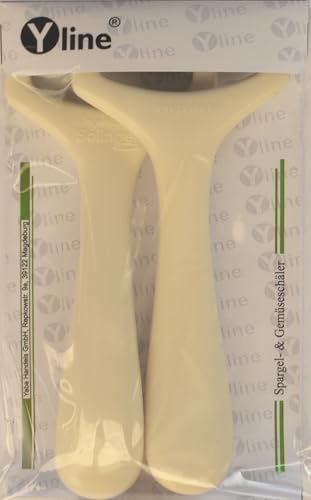 2 Spargelschäler " Klingen Solingen" (weiß) Gemüse-, Obst- u. Spargel Schäler im SB Pack, quer, 0250 von Yline