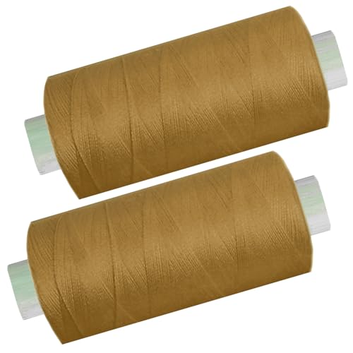 2 Spulen a. 500 m Nähgarn/Syngarn braun, Garn Nähfaden Polyester für die Nähmaschine, (0,06 € /10 m), 0475-31 von Yline