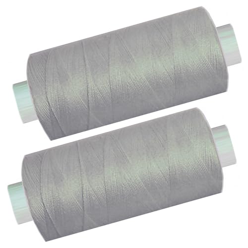 2 Spulen a. 500 m Nähgarn/Syngarn eisen grau, Garn Nähfaden Polyester für die Nähmaschine, (0,06 € /10 m), 0475-18 von Yline