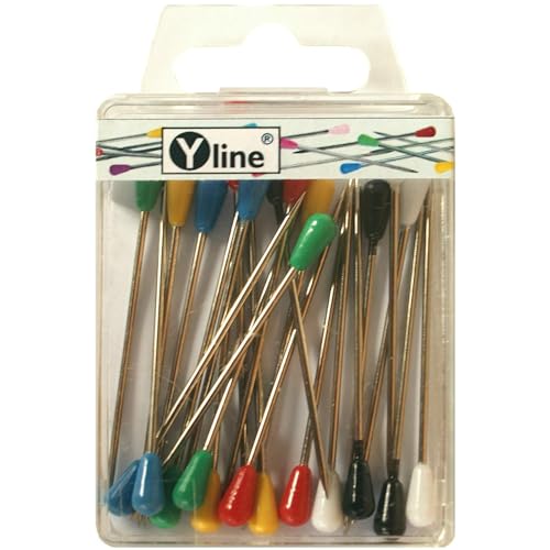 24 Stück Tapezierstecker mit Kunststoffkopf versch. farbig ca. 60 mm, Schmuck- Nadeln Stecknadeln groß, 3114 24 Stück Tapezierstecker mit Kunststoffkopf versch. farbig ca. 60 mm, Schmuck- Nadeln Stecknadeln groß, 3114 von Yline