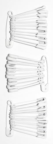 36 Stück Mini Sicherheitsnadeln weiß ca.22 mm, Sicherheits- Nadel Nadeln, 3214 von Yline