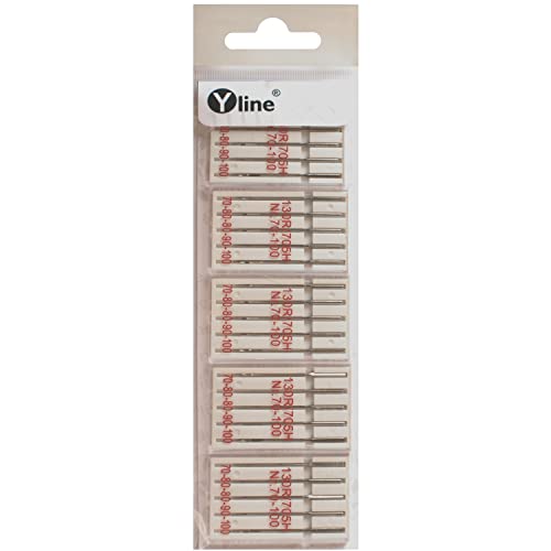 Yline 25 Nähmaschinennadeln Universal Nr.70-100 Flachkolben 130R/705H für Nähmaschine, Maschinen Nadeln, E90069 Yline 25 Nähmaschinennadeln Universal Nr.70-100 Flachkolben 130R/705H für Nähmaschine, Maschinen Nadeln, E90069 von Yline