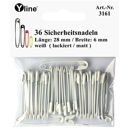 Yline 36 Sicherheitsnadeln ca. 28 mm weiß, Sicherheits- Nadel Nadeln, sl, 3161 Yline 36 Sicherheitsnadeln ca. 28 mm weiß, Sicherheits- Nadel Nadeln, sl, 3161 von Yline
