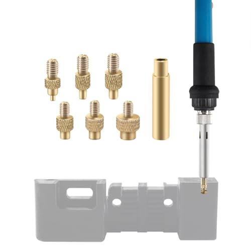 Ylinwtech 7Stück Voro 2.4 Heat Insert Messing Mutter Kit,M2 2.5 M3 M4 M5 M6 M8 Innengewinde Rändelmuttern Messing Einbettung Muttern für 3D-Drucker-Zubehör(Drucken Nicht Enthalten Lötkolben) von Ylinwtech
