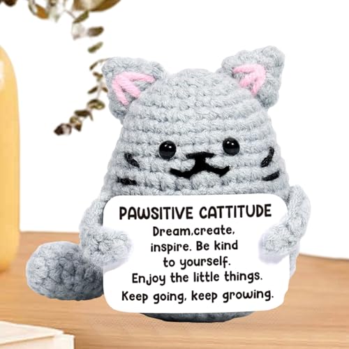 Ylnailky Positive Tiere | Häkeltiere – Strickpuppe Katze für Kinder, Frauen, Studenten, Freunde, Geburtstagsregal, Wohnzimmer Ylnailky Positive Tiere | Häkeltiere – Strickpuppe Katze für Kinder, Frauen, Studenten, Freunde, Geburtstagsregal, Wohnzimmer von Ylnailky