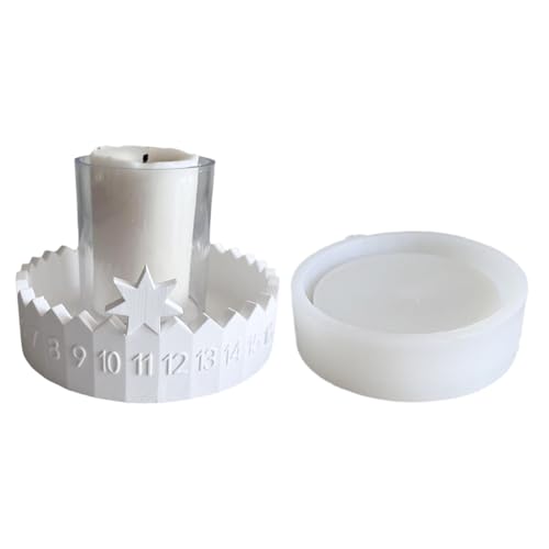Ylnailky Silicone Adventskalender Form | Resin Gießform Für Weihnachtsbasteln - Kreative Kerzenhalter Form Saisonale Deko Für Tisch Wohnung Auto Büro von Ylnailky