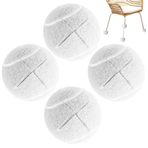 Ylnailky Vorgeschnittene Tennisbälle für Stühle, Möbelbeine, Gleitbeläge für Bodenschutz, leise, rutschfeste Gummi-Gleitabdeckungen für Schlafzimmer, Wohnzimmer, Arbeitsplatz von Ylnailky