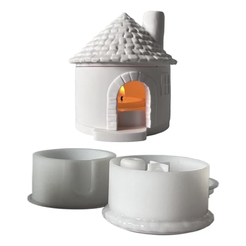 Ylnailky Weihnachtshaus Kerzenständer Form | 3D Dorfhaus Silikon Formen | Aromatherapie Gießform für Zimmer Büro Home Desktop Ylnailky Weihnachtshaus Kerzenständer Form | 3D Dorfhaus Silikon Formen | Aromatherapie Gießform für Zimmer Büro Home Desktop von Ylnailky