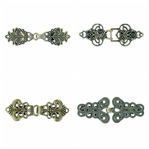 Umhang-Verschlüsse, hohl, federförmig, chinesische Knoten, Vintage-Frosch-Knöpfe, Haken und Ösen, Clip-Schnallen für Kleidung, Mantel, Jacke, Hose, Pullover, Schalkragen, Strickjacke, Bronze Umhang-Verschlüsse, hohl, federförmig, chinesische Knoten, Vintage-Frosch-Knöpfe, Haken und Ösen, Clip-Schnallen für Kleidung, Mantel, Jacke, Hose, Pullover, Schalkragen, Strickjacke, Bronze von YlobdolY
