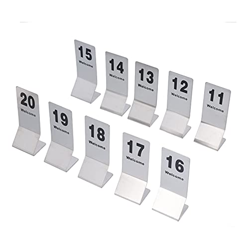 10pcs Edelstahl -Tischnummernkarten, doppelseitiges digitales Zeichen, stabile Basis, elegante Desktop -Ornament, ideal für Hochzeitsfeierdekorationen, durlo und von Ylwxzenith