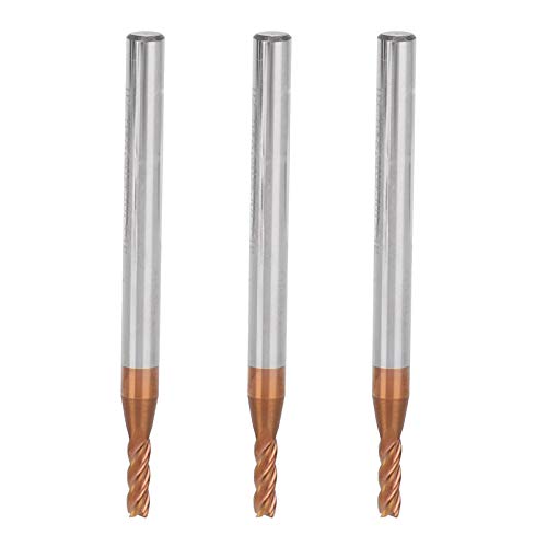 3Pcs Metal End Mill Router, 4 Fultes Tungsten Steel, Industrial Supplies, D2.5 x 8 x 4D x 50L x 4F, ‑fine Carbide Material, von Ylwxzenith