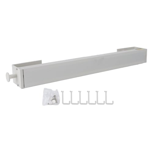 45 cm einrückbarer Kleidertrocknungsregal, tragbares Mehrzweck -Wäschestange, Wandmontage und Innenfenster, Platz sparende Faltung, Raum -Aluminium -Material (White) von Ylwxzenith