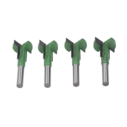 4Pcs T Slot Router Bit Set, 45 Steel Tungsten Carbide Material, Straight verge Slotting cutting machine, PTFE Coated, Round Shank, Multiple Specifications for Carpentry Grooving an 4Pcs T Slot Router Bit Set, 45 Steel Tungsten Carbide Material, Straight verge Slotting cutting machine, PTFE Coated, Round Shank, Multiple Specifications for Carpentry Grooving an von Ylwxzenith
