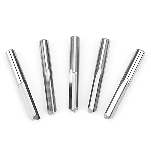 5 Stück 6 x 22 mm präzise Fräser, Doppelschneidfräser mit geradem Schlitz, CNC-Leiterplattenfräser, hochwertige Edelstahlklingen für die Holzbearbeitung von Ylwxzenith