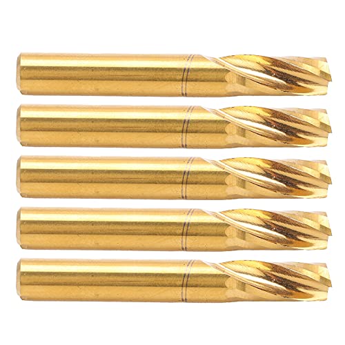 5pcs Fräsenschneider Einflöten -Spiral -Hochgeschwindigkeits -Stahl -Endmühle, CNC -Schneidwerkzeugkit, 6x15x50 mm, Ti -Plattierung, für Aluminium, Messing, Kupfer, nicht Eisen 5pcs Fräsenschneider Einflöten -Spiral -Hochgeschwindigkeits -Stahl -Endmühle, CNC -Schneidwerkzeugkit, 6x15x50 mm, Ti -Plattierung, für Aluminium, Messing, Kupfer, nicht Eisen von Ylwxzenith