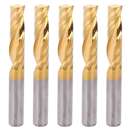 5pcs Hochgeschwindigkeits -Stahl -Spiralrouter -Bits Frässerie, CNC -Endmühle, plattiert, 6 x 25 x 50 mm, für Aluminium, Messing, Kupfer, professionelles Workshop -Zubehör 5pcs Hochgeschwindigkeits -Stahl -Spiralrouter -Bits Frässerie, CNC -Endmühle, plattiert, 6 x 25 x 50 mm, für Aluminium, Messing, Kupfer, professionelles Workshop -Zubehör von Ylwxzenith