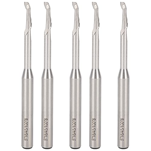 5pcs Spiralendmühle Einzelflötenschneider, Hochgeschwindigkeits -Stahl -Gravur -Frässchneider, 8x5x16x100 mm, CNC -Router -Bit für Holzbearbeitung und Metallverarbeitung, 5pcs Spiralendmühle Einzelflötenschneider, Hochgeschwindigkeits -Stahl -Gravur -Frässchneider, 8x5x16x100 mm, CNC -Router -Bit für Holzbearbeitung und Metallverarbeitung, von Ylwxzenith