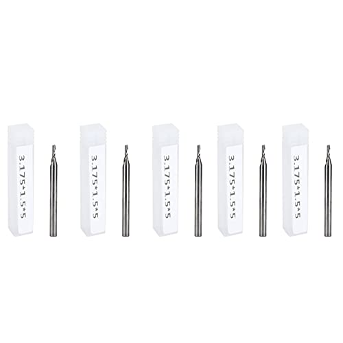 5pcs Wolfram -Stahl -CNC -Endmühlen, Spiralrouter -Bits für die Gravurmaschine, hocheffiziente Schneidwerkzeuge mit präzisen vorderen Ecken von Ylwxzenith
