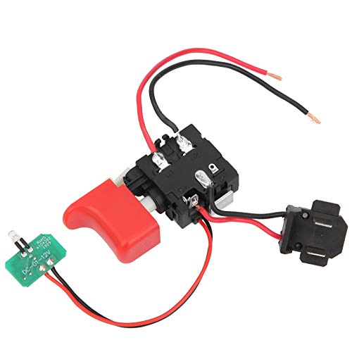 DCJZ1201 Drillschalter, elektrischer Elektrowerkzeugschalter, einfache Geschwindigkeitsanpassung mit Kunststoff- und Aluminiummaterial, kompatibel für Hand -Elektrobohrer, 7,2 24 von Ylwxzenith